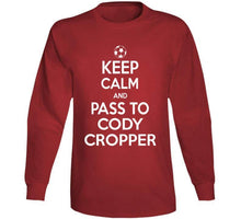 Load image into Gallery viewer, Cody Cropper Keep Calm Pass To New England Soccer T Shirt - image_3dbca68a-9d59-4425-aa9d-963066d6f94c