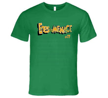 Load image into Gallery viewer, Enes The Menace Dennis Parody Enes Kanter Boston Basketball Fan Distressed T Shirt - image_3e2114b4-afb2-4e5f-95fb-9479de353958