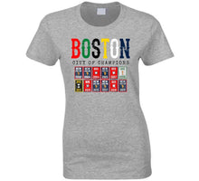 Load image into Gallery viewer, Boston City of Champions Boston Sports Fan Distressed T Shirt - image_40ab4bb3-ed8d-4c85-bcb5-00390d5a5c1f