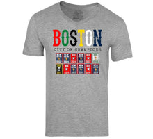 Load image into Gallery viewer, Boston City of Champions Boston Sports Fan Distressed T Shirt - image_428338af-060a-4a52-b0b0-e9b5eb0d5e11