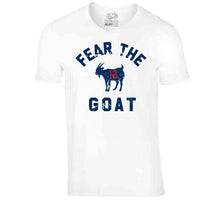 Load image into Gallery viewer, Fear The Goat Tom Brady New England Football Fan Distressed T Shirt - image_44685ac1-b264-4bf0-99b5-d5ff025c9ea5
