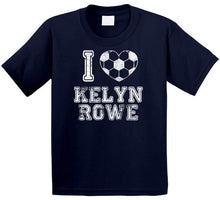 Load image into Gallery viewer, Kelyn Rowe I Heart New England Soccer T Shirt - image_4533bba6-5e84-4875-99fb-e47271af3f79