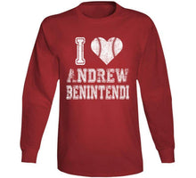 Load image into Gallery viewer, Andrew Benintendi I Heart Boston Baseball Fan T Shirt - image_455fa499-881f-4919-9eb8-fa3bfea48e48