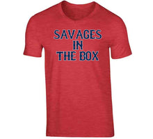 Load image into Gallery viewer, Savages In The Box Boston Baseball Fan V2 T Shirt - image_48b6d1e6-7919-40bd-a0f2-a407ba2ce544