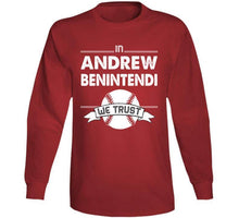 Load image into Gallery viewer, Andrew Benintendi We Trust Boston Baseball Fan T Shirt - image_4922a03c-e642-4cb2-8892-5e10f609401a