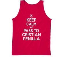 Load image into Gallery viewer, Cristian Penilla Keep Calm Pass To New England Soccer T Shirt - image_4c2bc547-aba7-4d10-b0e3-9c0c133f814a