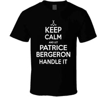 Load image into Gallery viewer, Patrice Bergeron Keep Calm Boston Hockey Fan T Shirt - image_4c2c8417-c788-4869-b5f2-e34e6ef2e540