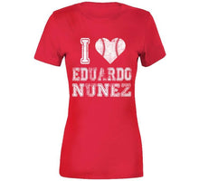 Load image into Gallery viewer, Eduardo Nunez I Heart Boston Baseball Fan T Shirt - image_4d1db40c-3412-4e8f-895c-5b6458a60fa3