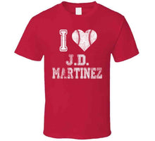 Load image into Gallery viewer, JD Martinez I Heart Boston Baseball Fan T Shirt - image_4dc333b8-4c16-4036-b2d9-12f4e815dbbb
