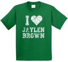 Load image into Gallery viewer, Jaylen Brown I Heart Boston Basketball Fan T Shirt - image_4fc09459-3a7e-45f4-970c-2c08d3cef3dc