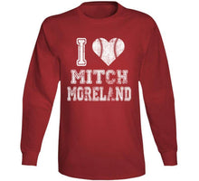 Load image into Gallery viewer, Mitch Moreland I Heart Boston Baseball Fan T Shirt - image_50fa94ec-cc42-41b5-a8d6-0d95edf947a9