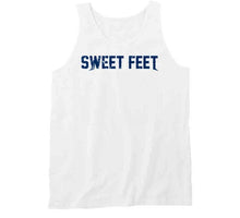 Load image into Gallery viewer, James Sweet Feet White New England Football Fan Distressed T Shirt - image_56e1602f-052b-4b31-b753-889a63038584