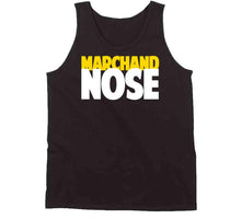 Load image into Gallery viewer, Brad Marchand Knows Nose Parody Funny Boston Hockey Fan T Shirt - image_58629079-8d63-43eb-9533-20556e8cd647