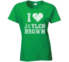 Load image into Gallery viewer, Jaylen Brown I Heart Boston Basketball Fan T Shirt - image_59aa1afe-b0d6-4374-b638-16a423420b21