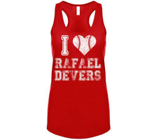 Load image into Gallery viewer, Rafael Devers I Heart Boston Baseball Fan T Shirt - image_5a611c2e-7076-4c57-9ab6-77cee24a59a7