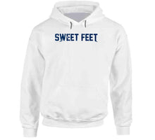 Load image into Gallery viewer, James Sweet Feet White New England Football Fan Distressed T Shirt - image_5c2aa6bb-5877-4128-a27b-714e1507e3f2