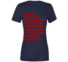 Load image into Gallery viewer, Boston Baseball Fan Tradition Names T Shirt - image_5c8a0985-91be-4a5c-bbc3-d4656b99b019