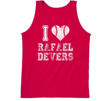 Load image into Gallery viewer, Rafael Devers I Heart Boston Baseball Fan T Shirt - image_5e9fc5f8-3718-45f6-9577-1f3fbbcdddf8
