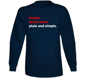 Boston Sports Town Plain and Simple New England Football Fan T Shirt - image_62a3a0df-7bc8-4516-985f-850c2338830e