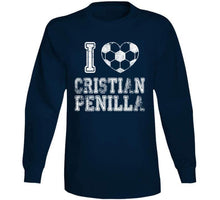 Load image into Gallery viewer, Cristian Penilla I Heart New England Soccer T Shirt - image_638065b6-3166-489c-9fc8-bfaa154a3c63