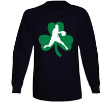 Load image into Gallery viewer, Kyrie Irving Boston Basketball Team Clover Silhouette Black T Shirt - image_64edbe42-d30d-4e7d-97f6-fe8cf6ac739e
