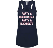 Load image into Gallery viewer, Party And Duck Boats And Party New England Football Fan T Shirt - image_66420e61-f865-4cb1-b259-17d0de06eef8