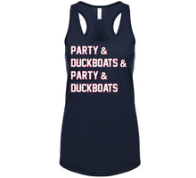Load image into Gallery viewer, Party And Duck Boats New England Football Fan T Shirt - image_6707fc8d-7d9e-4cf3-ba02-8343bb5063d8