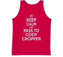 Load image into Gallery viewer, Cody Cropper Keep Calm Pass To New England Soccer T Shirt - image_6872c939-1969-4840-8bbf-8a30eb9ab1e0