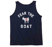 Load image into Gallery viewer, Fear The Goat Tom Brady New England Football Distressed T Shirt - image_6baea19b-5f2e-4e4d-ba4a-f5a9e29f13e0