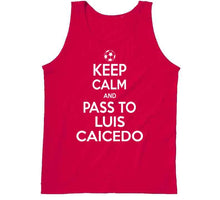 Load image into Gallery viewer, Luis Caicedo Keep Calm Pass To New England Soccer T Shirt - image_6d9bf40d-c48c-41f9-b410-928b28a0610a