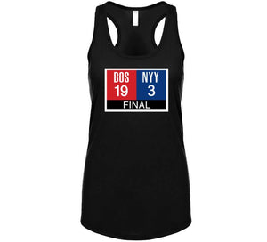 Boston Scoreboard 19 To 3 New York Rivalry Baseball Fan T Shirt - image_6f1a27af-01b4-4419-a8f9-44e03c43a5f3