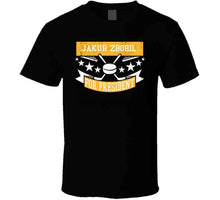 Load image into Gallery viewer, Jakub Zboril For President Boston Hockey Fan T Shirt - image_71349d8a-f77f-4118-b637-9d414b84f622