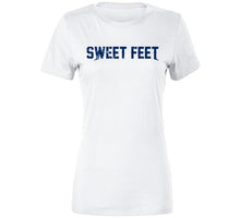 Load image into Gallery viewer, James Sweet Feet White New England Football Fan Distressed T Shirt - image_718cca3a-5b5f-431d-a8f0-34c37641b3b4