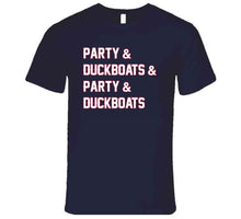 Load image into Gallery viewer, Party And Duck Boats New England Football Fan T Shirt - image_72a59349-6fae-468e-a587-78f30b89ff1c