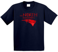 Load image into Gallery viewer, Matt Patricia The North Remembers New England Football Distressed T Shirt - image_72b32949-615f-4a69-92ab-93bedde71261
