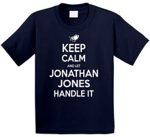 Load image into Gallery viewer, Jonathan Jones Keep Calm New England Football Fan T Shirt - image_74623f2a-ba3a-4afa-b618-d75f3b0d39c0