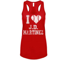 Load image into Gallery viewer, JD Martinez I Heart Boston Baseball Fan T Shirt - image_7872634d-cf93-4fa8-8388-884e34a67fb5
