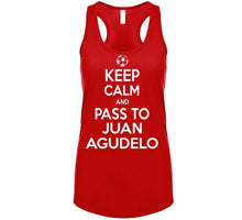 Load image into Gallery viewer, Juan Agudelo Keep Calm Pass To New England Soccer T Shirt - image_7d18359e-0e1d-42b4-b4b6-a88985ceb934
