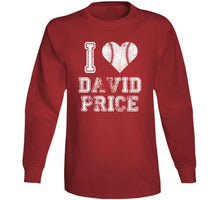 Load image into Gallery viewer, David Price I Heart Boston Baseball Fan T Shirt - image_7de0e198-bd8f-4c4d-bbe4-74b1f942bbca