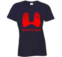 Load image into Gallery viewer, Julian Edelman Gloves Hands of Jules New England Football Fan T Shirt - image_7e9c9f72-7f24-45d5-8465-d1eb98bfae97