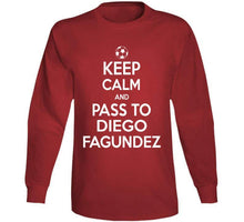 Load image into Gallery viewer, Diego Fagundez Keep Calm Pass To New England Soccer T Shirt - image_87685aa3-0dda-48df-8dae-82a8b04eee7f