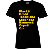 Load image into Gallery viewer, Boston Hockey Fan Tradition Names v2 T Shirt - image_87c268d1-6889-4a33-8079-a04d648e9546