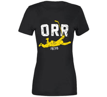 Load image into Gallery viewer, Bobby Orr Score And Soar Distressed Boston Hockey Fan T Shirt - image_883eb287-13b0-473d-bd7c-7eb85065fc36