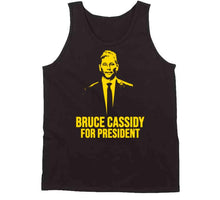 Load image into Gallery viewer, Bruce Cassidy For President Boston Hockey Fan v2 T Shirt - image_8dbe507f-a706-46a5-aba6-e70ca141b027