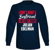 Load image into Gallery viewer, Julian Edelman Boyfriend New England Football Fan T Shirt - image_8ed85c03-c3c5-40d4-bc09-b656a57480b8