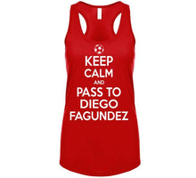 Load image into Gallery viewer, Diego Fagundez Keep Calm Pass To New England Soccer T Shirt - image_8f1bc774-b807-4ea9-8625-a693bab471e1