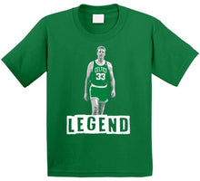 Load image into Gallery viewer, Larry Legend Bird GOAT Boston Basketball Fan T Shirt - image_8f74bed4-f29a-438f-be90-d69823c9a023