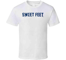 Load image into Gallery viewer, James Sweet Feet White New England Football Fan Distressed T Shirt - image_913ebbaa-49a6-4e26-978e-dc52b4903005