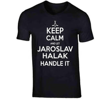 Load image into Gallery viewer, Jaroslav Halak Keep Calm Boston Hockey Fan T Shirt - image_94db9622-43b2-4754-b2e0-a401cbf821f1