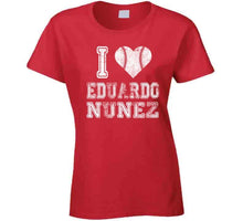 Load image into Gallery viewer, Eduardo Nunez I Heart Boston Baseball Fan T Shirt - image_990edf02-481c-4321-9c5c-50e294f07a77